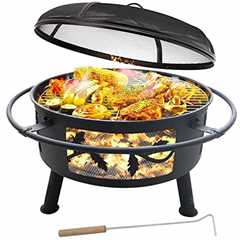 Outdoor Fire Pit with Cooking Grate - 30