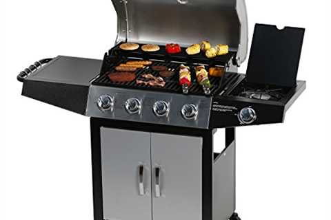 MASTER COOK Gas Grill, BBQ 4-Burner Cabinet Style ..