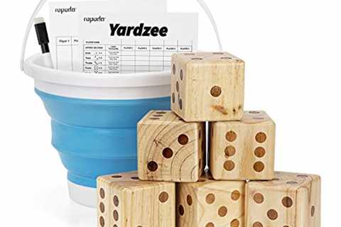 ROPODA Giant Wooden Yard Dice Set for Outdoor Fun,..