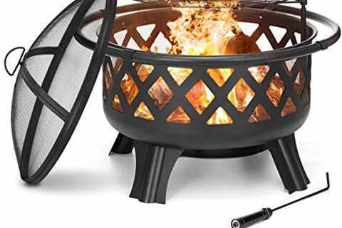KINGSO 2-in-1 Outdoor Fire Pit with Cooking Grate ..