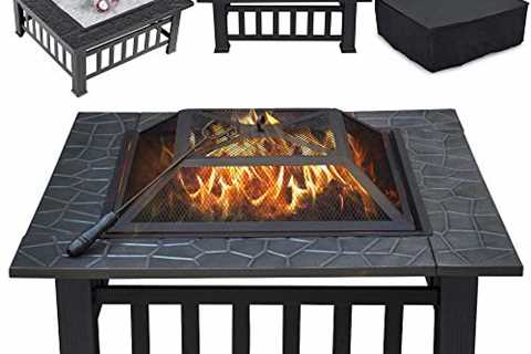 Yaheetech Multifunctional Fire Pit Table 32in..