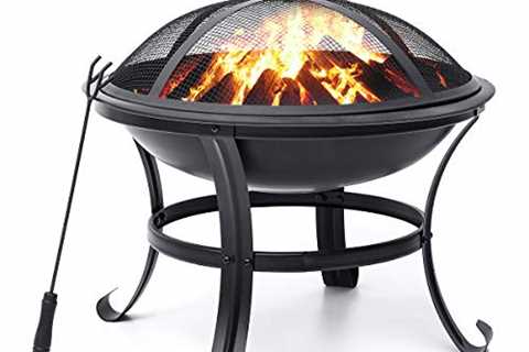 KINGSO Fire Pit, 22' Fire Pits Outdoor Wood..