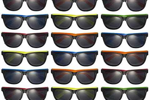 Prextex 25 Pack UV Protected Kids Neon Sunglasses ..