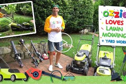 Lawn Mowers For Kids | Yard Work like Blippi |..