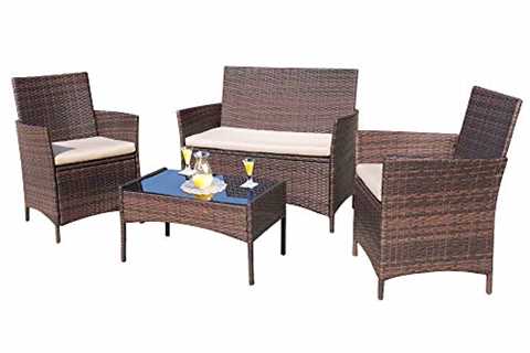 Homall 4 Pieces Outdoor Patio Furniture Sets..