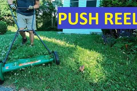 Push Reel Mower, How to Mow Long Grass: High..