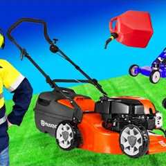 Lawn Mowers for Kids | Learning Yard Work Kids |..